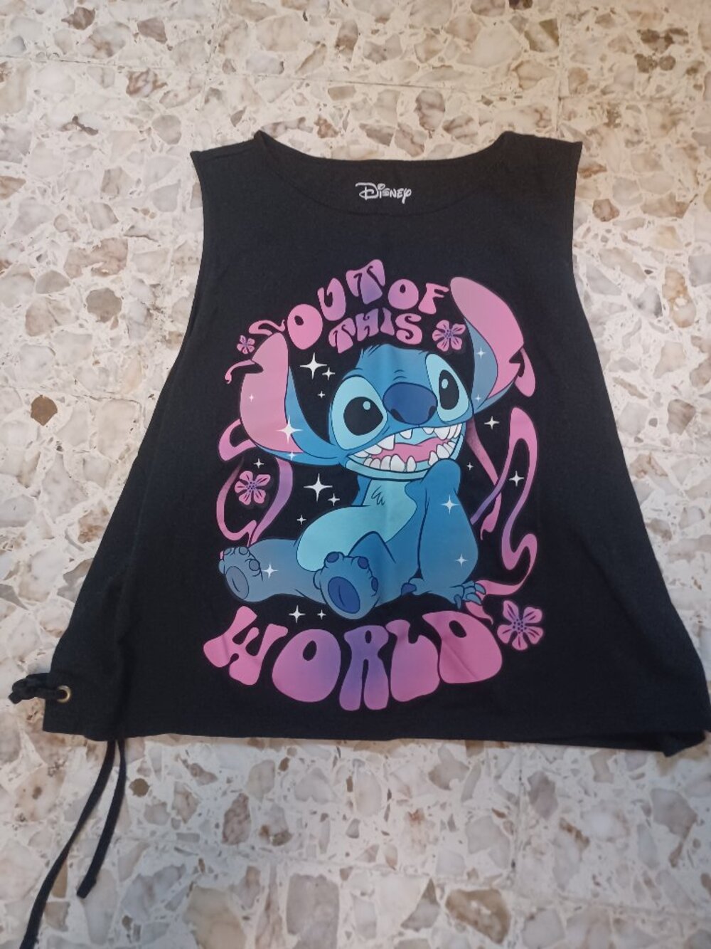 Disney Girls Stitch Tank Youth Size XL (15-17) Black